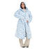 Snuggs Blanket Robe Light Blue Snowflakes